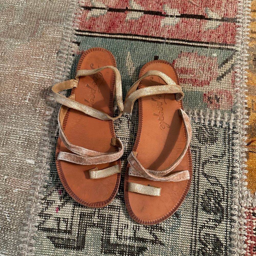 Free People Velvet Strappy Sandals